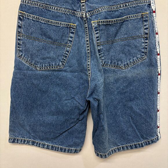 Vintage Tommy Hilfiger Men Jean Denim Shorts Size 32 Baggy Y2K Utility C025 -4 - Picture 16 of 16